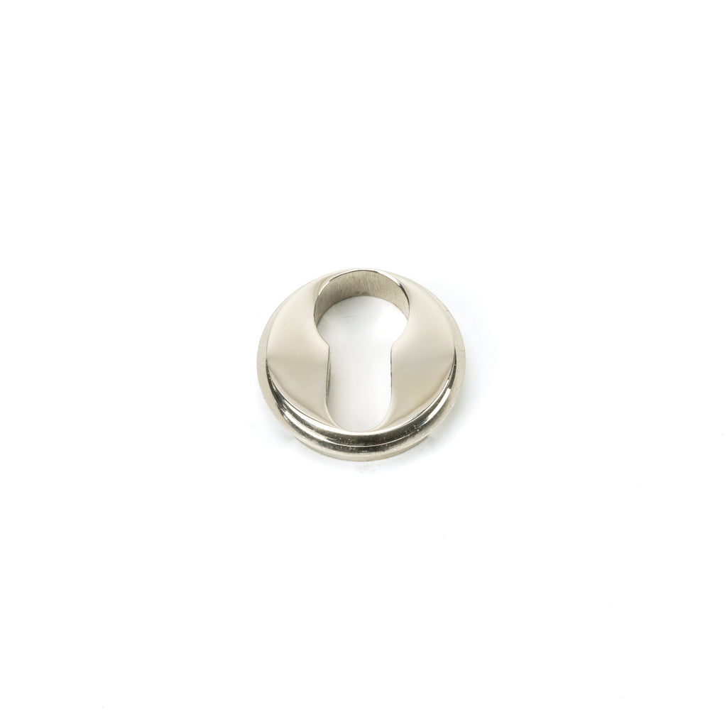 Polished Nickel Round Euro Escutcheon (Beehive) | From The Anvil-Euro Escutcheons-Yester Home