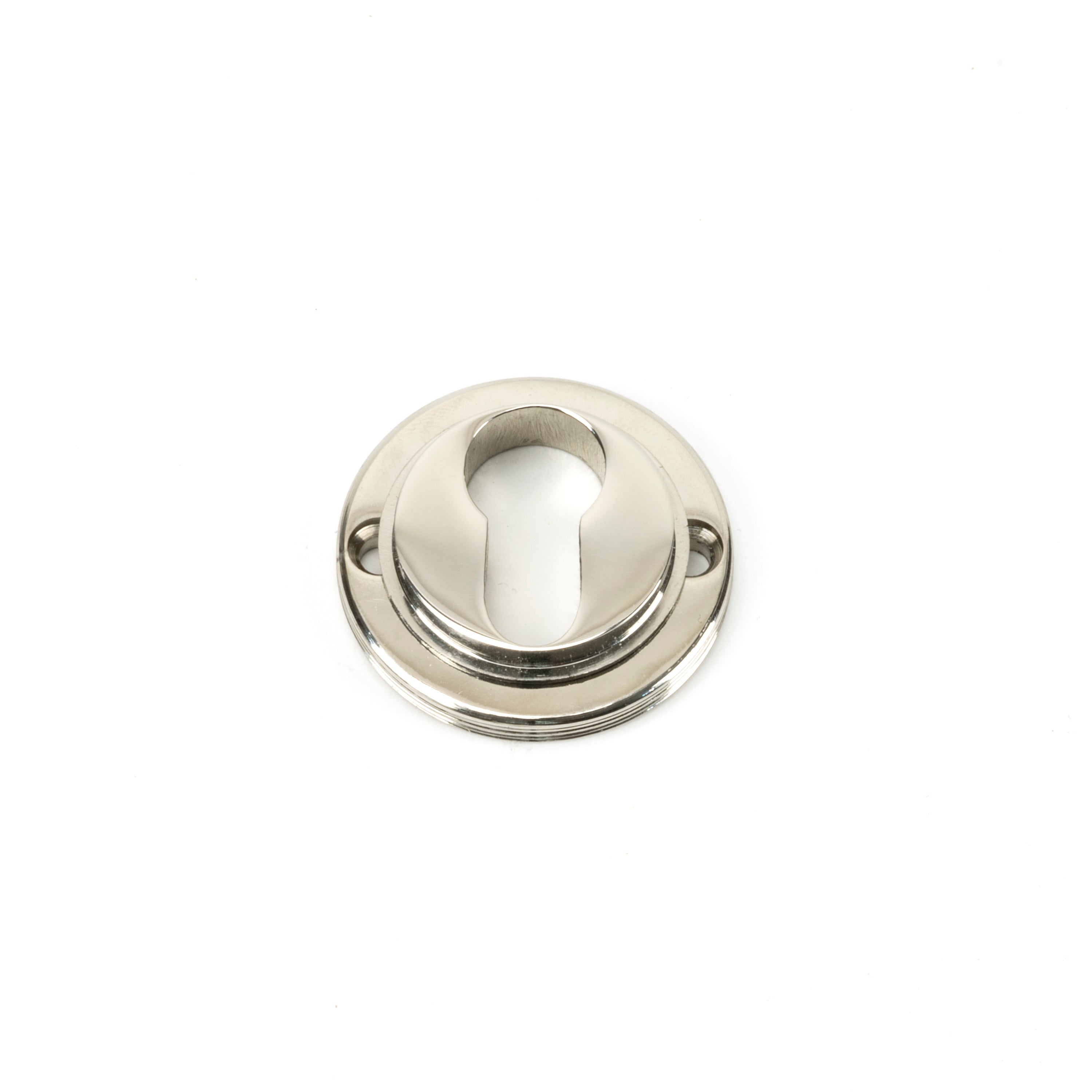 Polished Nickel Round Euro Escutcheon (Beehive) | From The Anvil-Euro Escutcheons-Yester Home