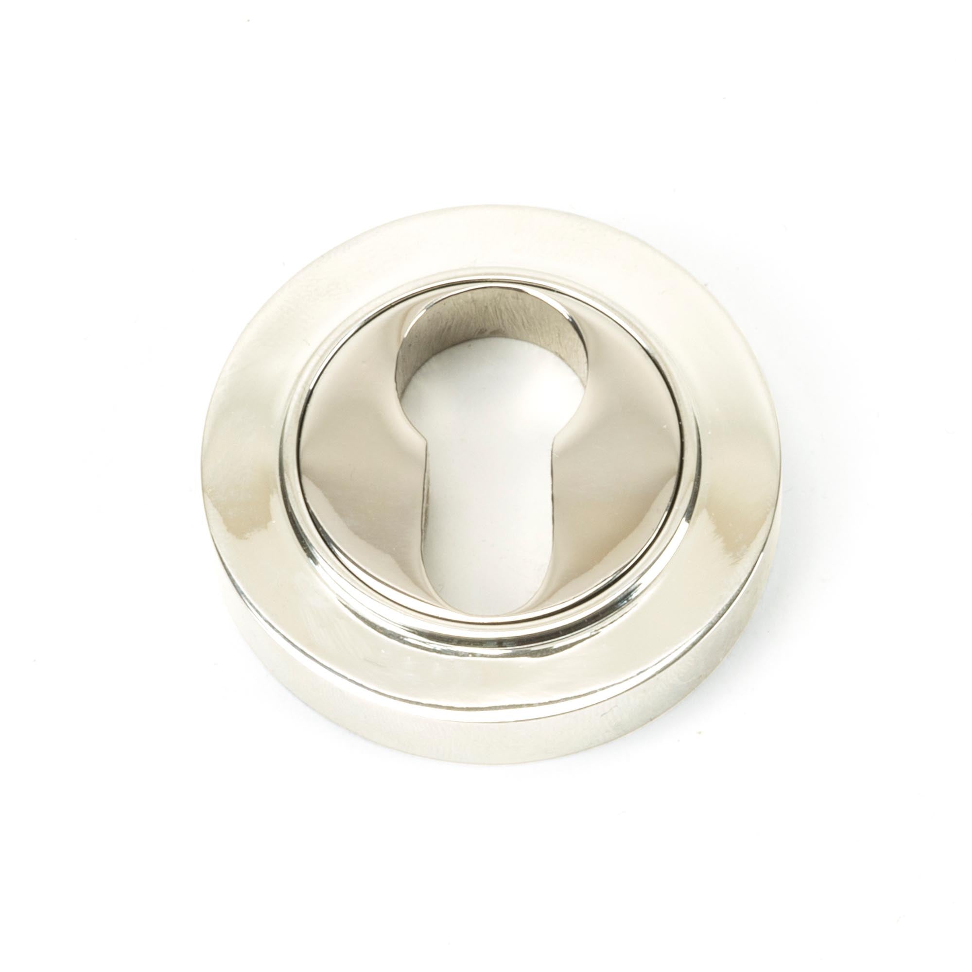 Polished Nickel Round Euro Escutcheon (Plain) | From The Anvil - Euro Escutcheons - From The Anvil - Yester Home