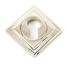 Polished Nickel Round Euro Escutcheon (Square) | From The Anvil - Euro Escutcheons - From The Anvil - Yester Home