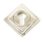Polished Nickel Round Euro Escutcheon (Square) | From The Anvil-Euro Escutcheons-Yester Home