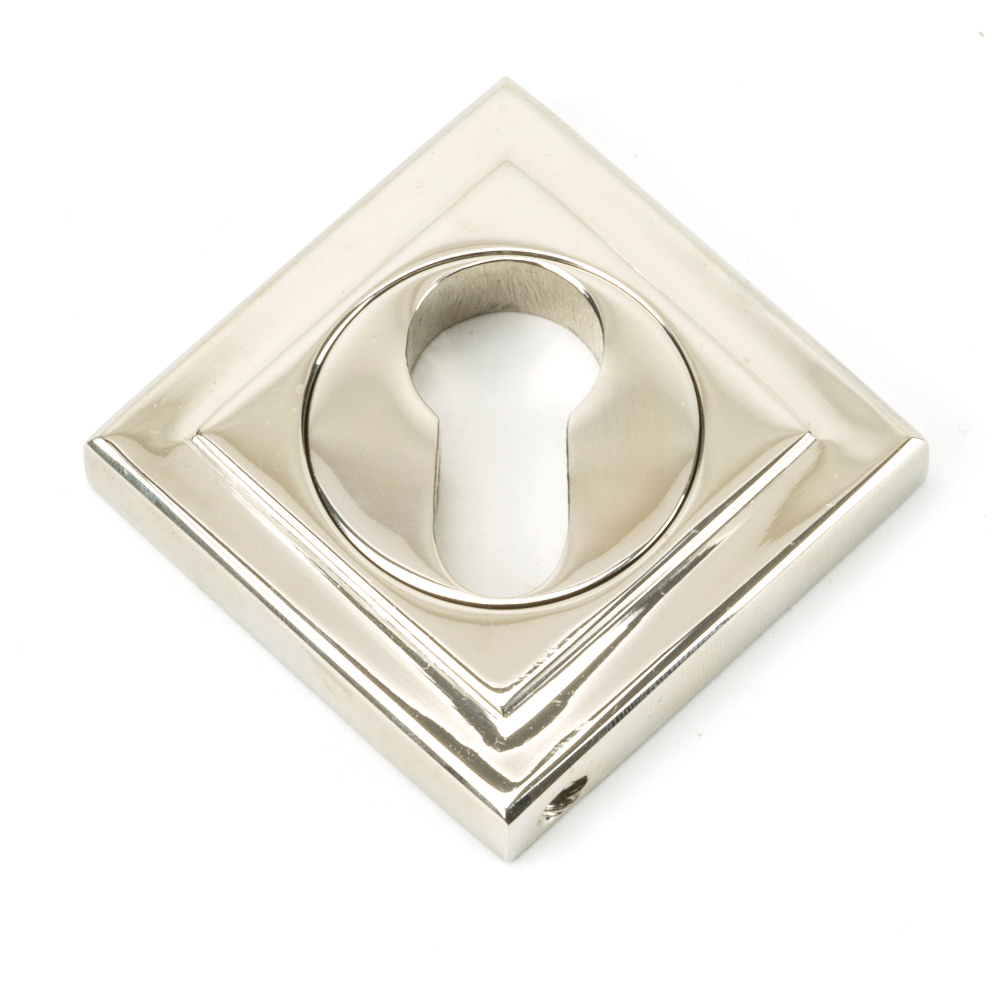 Polished Nickel Round Euro Escutcheon (Square) | From The Anvil-Euro Escutcheons-Yester Home
