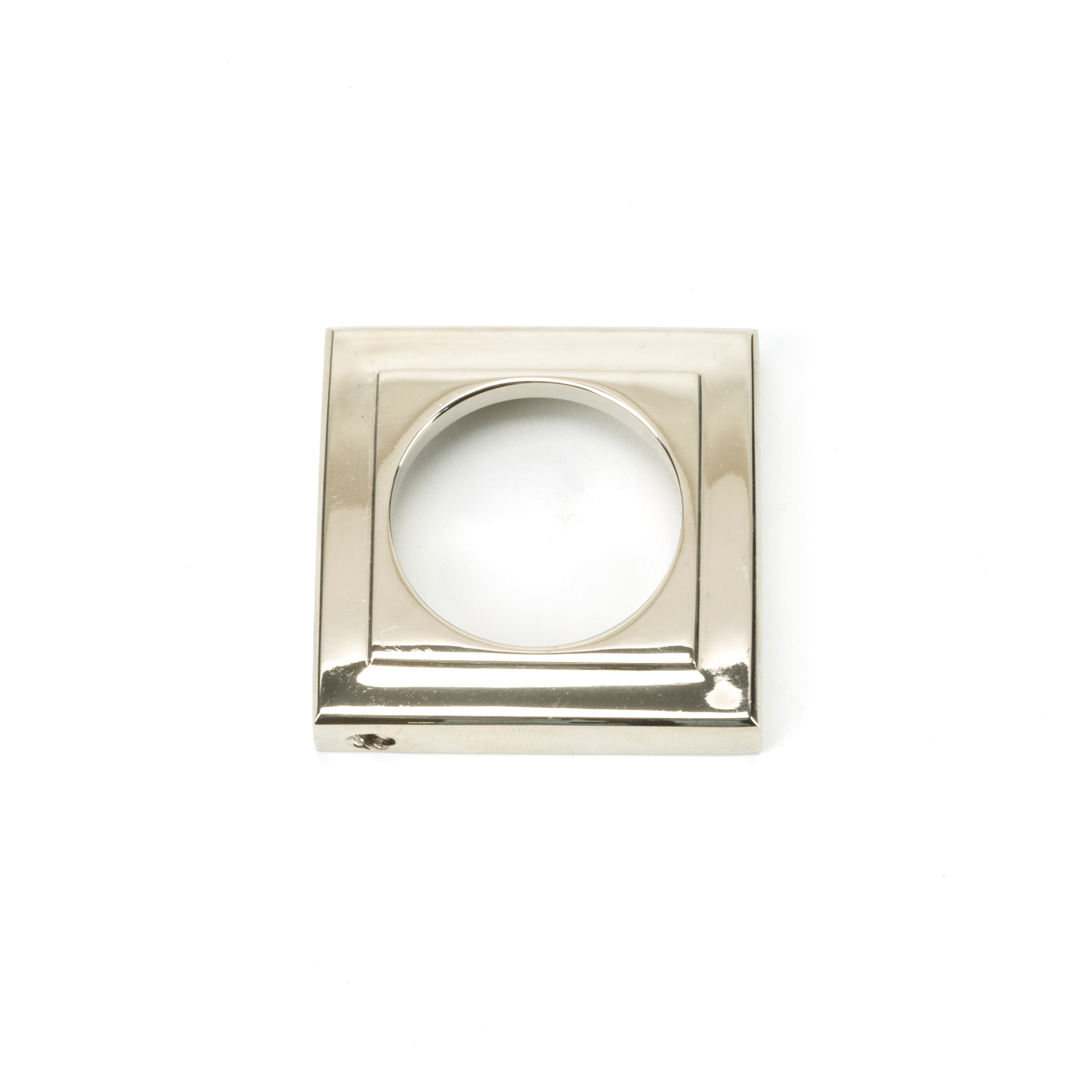 Polished Nickel Round Euro Escutcheon (Square) | From The Anvil-Euro Escutcheons-Yester Home