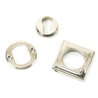 Polished Nickel Round Euro Escutcheon (Square) | From The Anvil-Euro Escutcheons-Yester Home