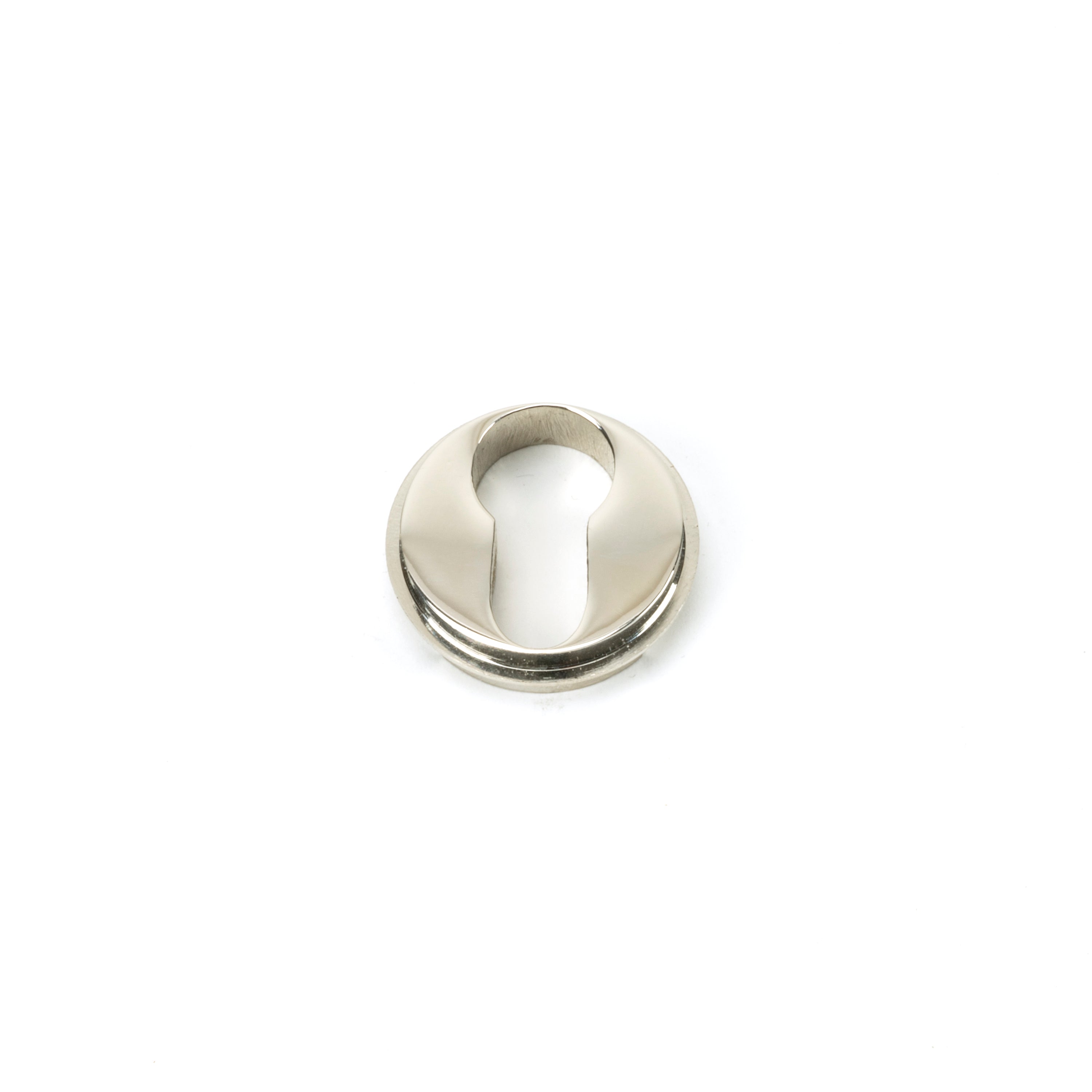 Polished Nickel Round Euro Escutcheon (Square) | From The Anvil-Euro Escutcheons-Yester Home
