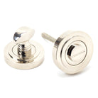 Polished Nickel Round Thumbturn Set (Art Deco) | From The Anvil - Thumbturns - From The Anvil - Yester Home