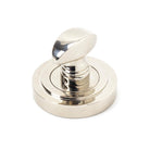 Polished Nickel Round Thumbturn Set (Art Deco) | From The Anvil - Thumbturns - From The Anvil - Yester Home