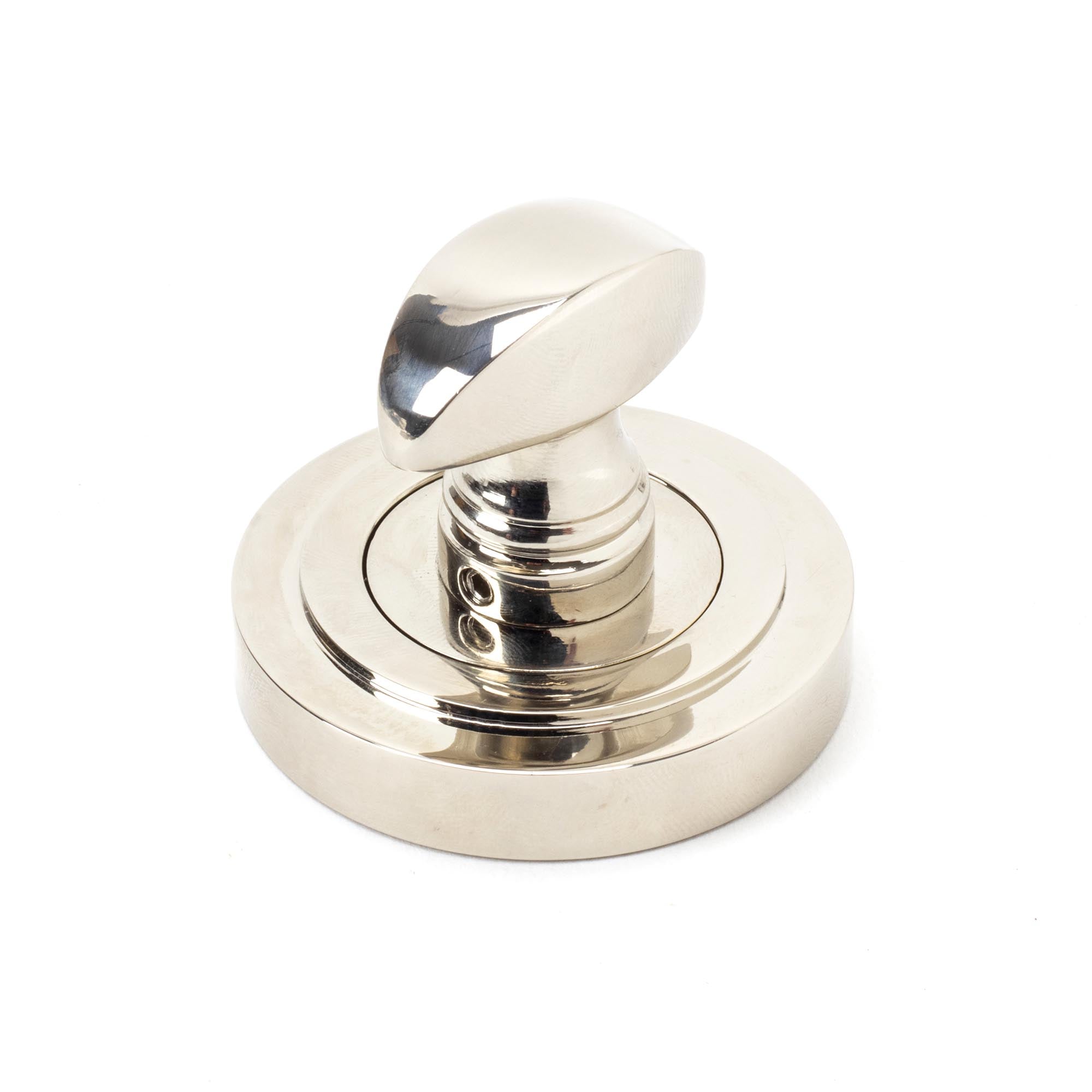 Polished Nickel Round Thumbturn Set (Art Deco) | From The Anvil - Thumbturns - From The Anvil - Yester Home