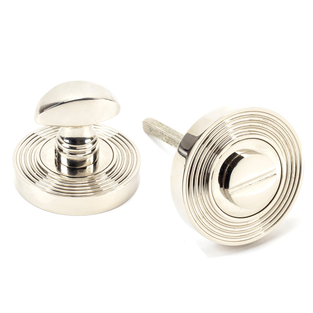 Polished Nickel Round Thumbturn Set (Beehive) | From The Anvil-Thumbturns-Yester Home