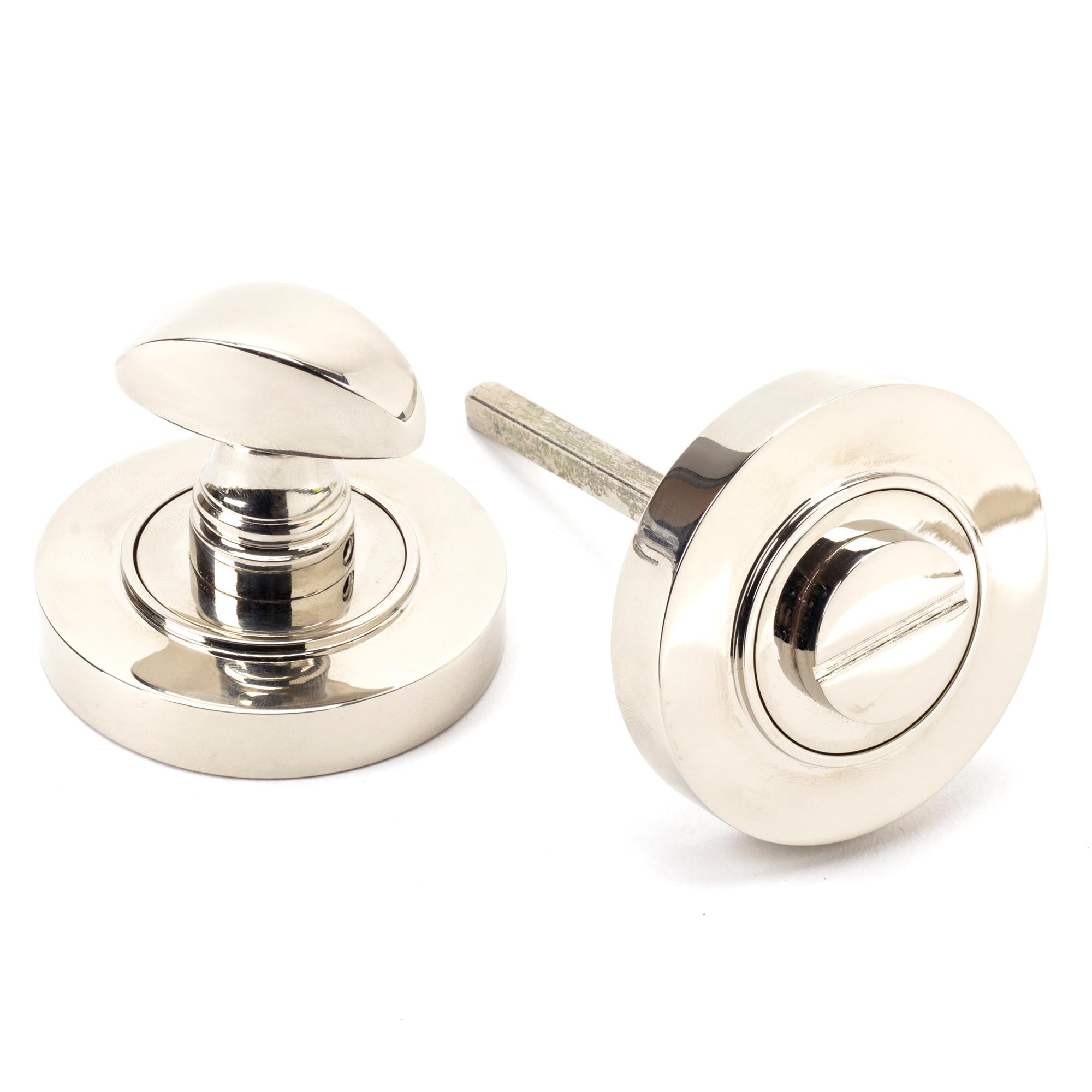Polished Nickel Round Thumbturn Set (Plain) | From The Anvil - Thumbturns - From The Anvil - Yester Home
