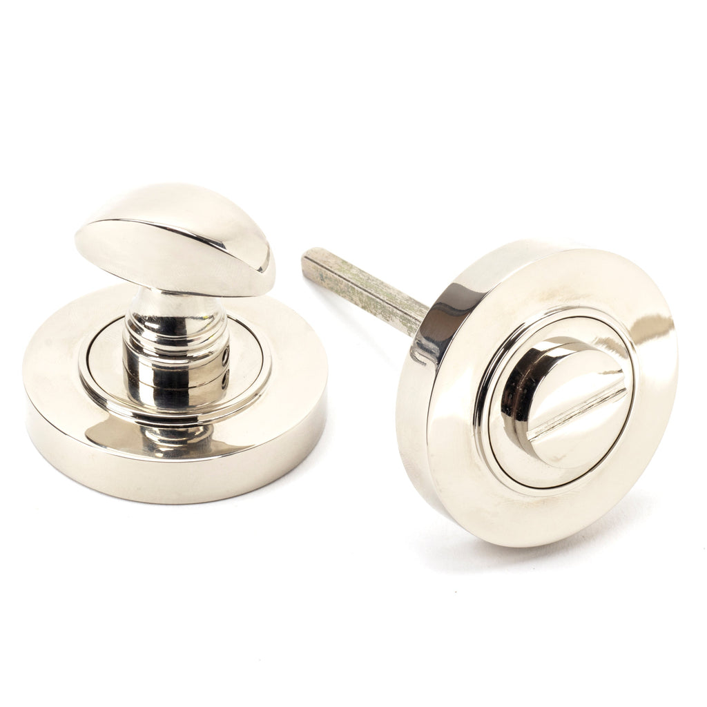 Polished Nickel Round Thumbturn Set (Plain) | From The Anvil-Thumbturns-Yester Home
