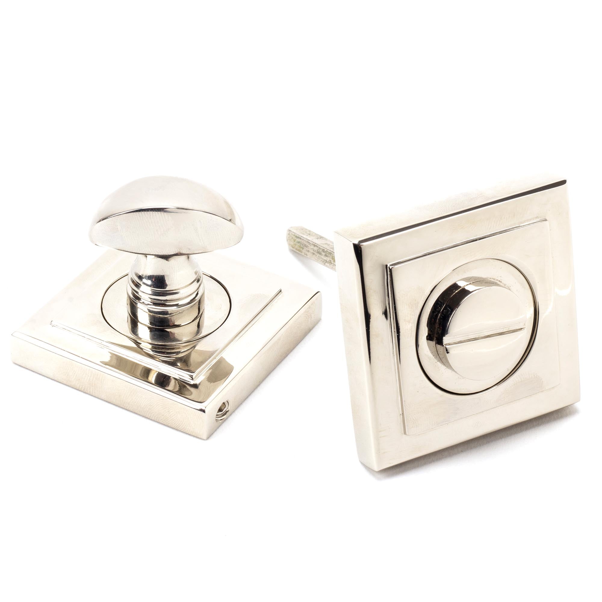 Polished Nickel Round Thumbturn Set (Square) | From The Anvil - Thumbturns - From The Anvil - Yester Home