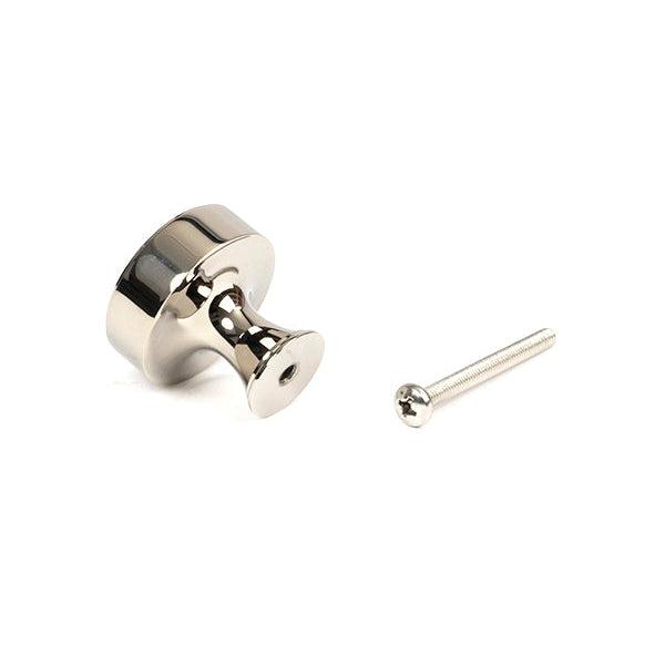 Polished Nickel Scully Cabinet Knob - 32mm | From The Anvil-Cabinet Knobs-Yester Home