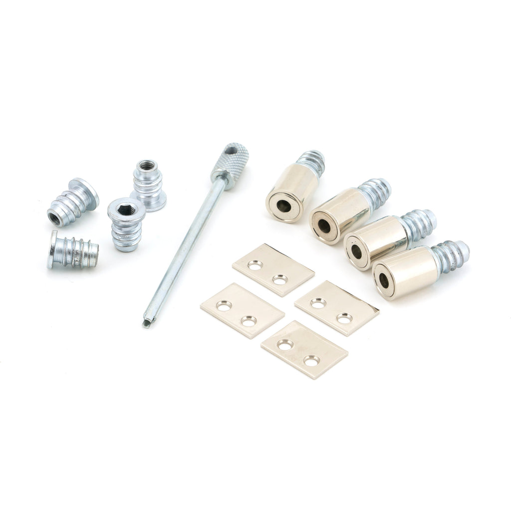Polished Nickel Secure Stops (Pack of 4) | From The Anvil-Sash Stops-Yester Home