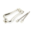 Polished Nickel Slimline Art Deco Door Knocker | From The Anvil - Bolt-Through Door Knockers - From The Anvil - Yester Home