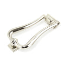 Polished Nickel Slimline Art Deco Door Knocker | From The Anvil-Bolt-Through Door Knockers-Yester Home