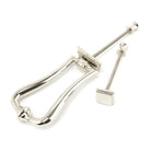 Polished Nickel Slimline Art Deco Door Knocker | From The Anvil-Bolt-Through Door Knockers-Yester Home