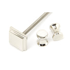 Polished Nickel Slimline Art Deco Door Knocker | From The Anvil-Bolt-Through Door Knockers-Yester Home
