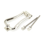 Polished Nickel Slimline Art Deco Door Knocker | From The Anvil-Bolt-Through Door Knockers-Yester Home