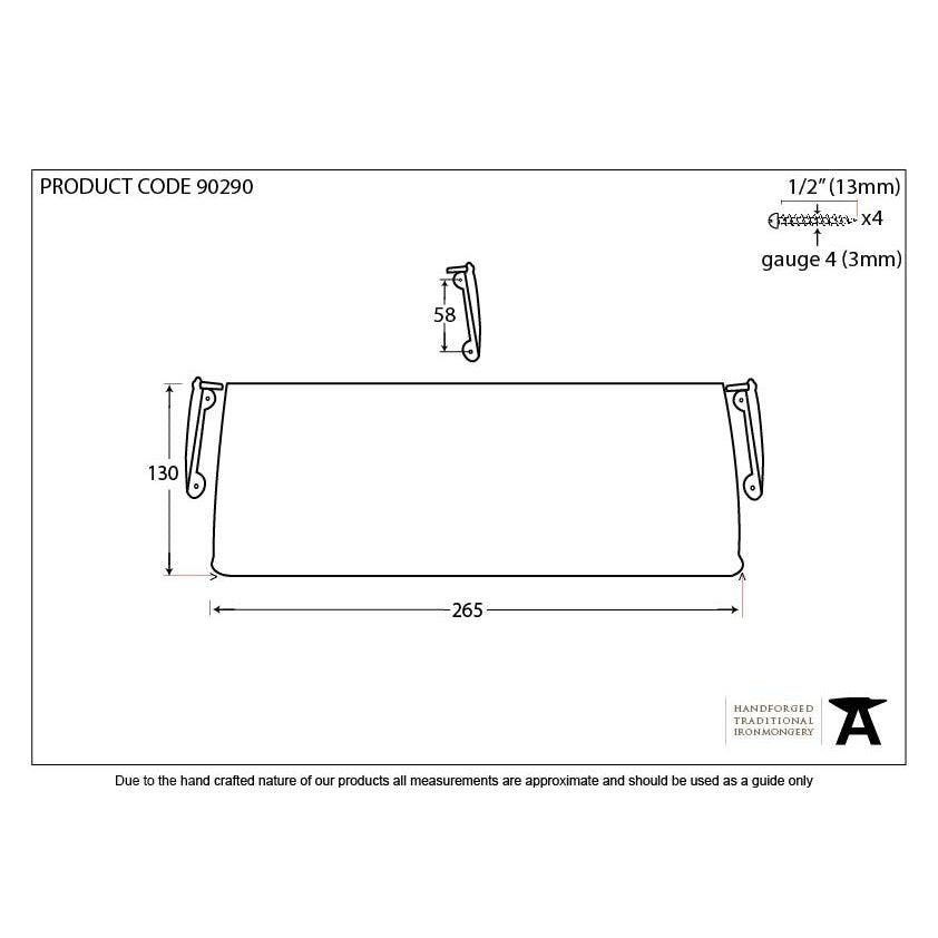 Polished Nickel Small Letter Plate Cover | From The Anvil-Letter Plate Covers-Yester Home