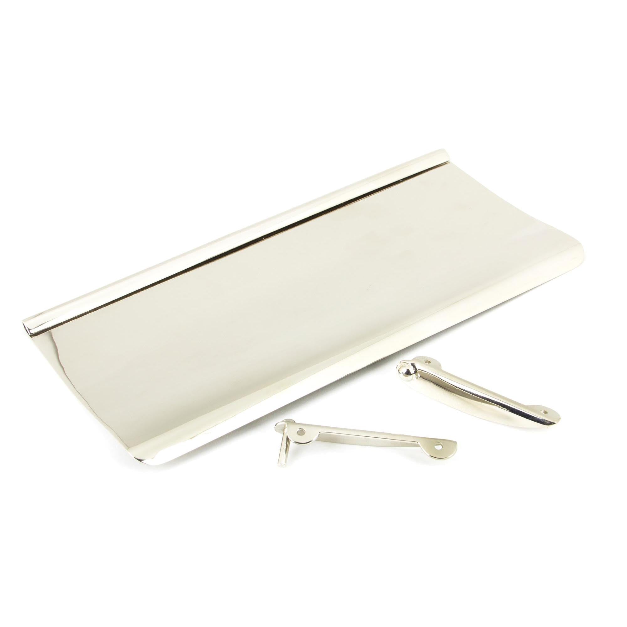 Polished Nickel Small Letter Plate Cover | From The Anvil - Letter Plate Covers - From The Anvil - Yester Home