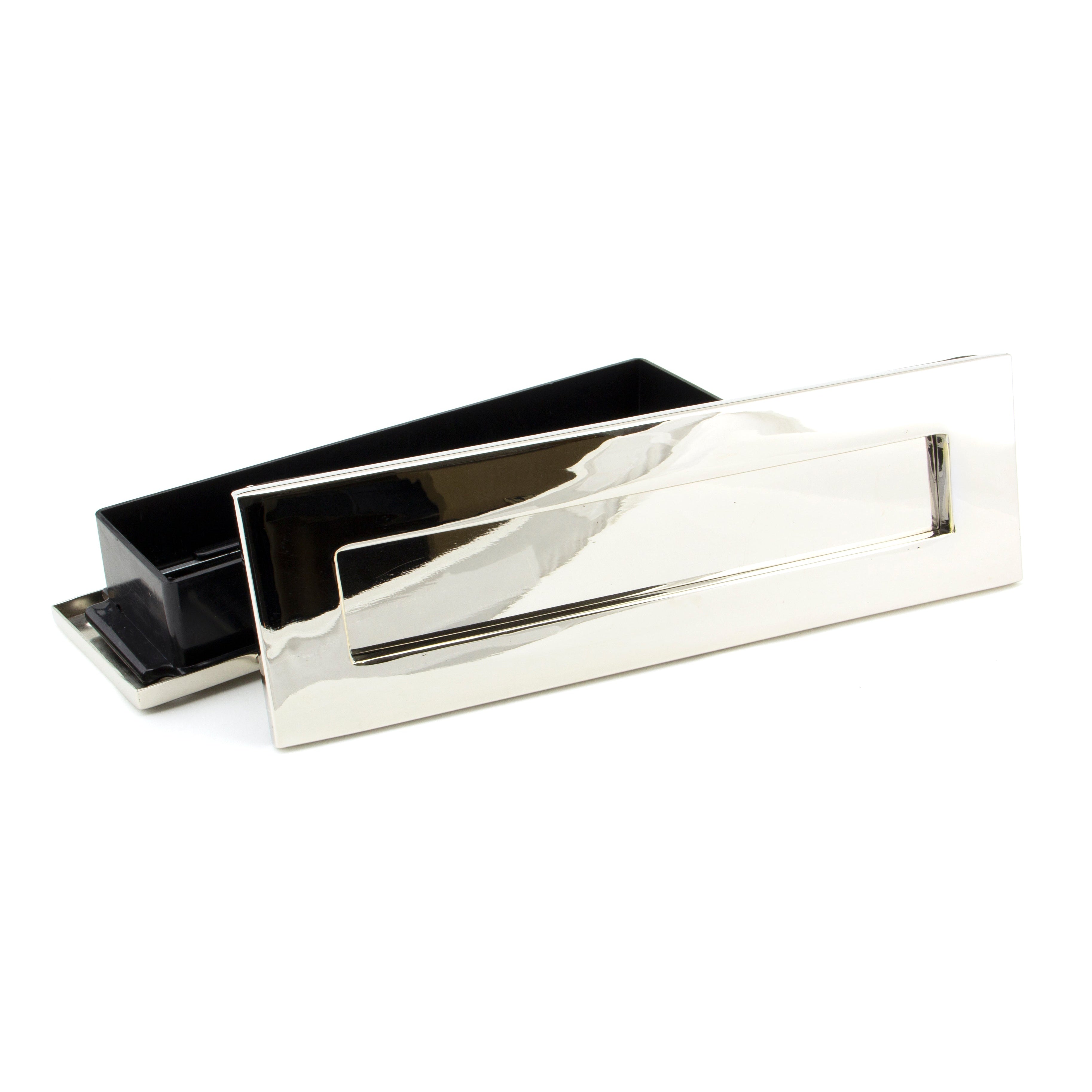 Polished Nickel Traditional Letterbox | From The Anvil-Letterbox-Yester Home