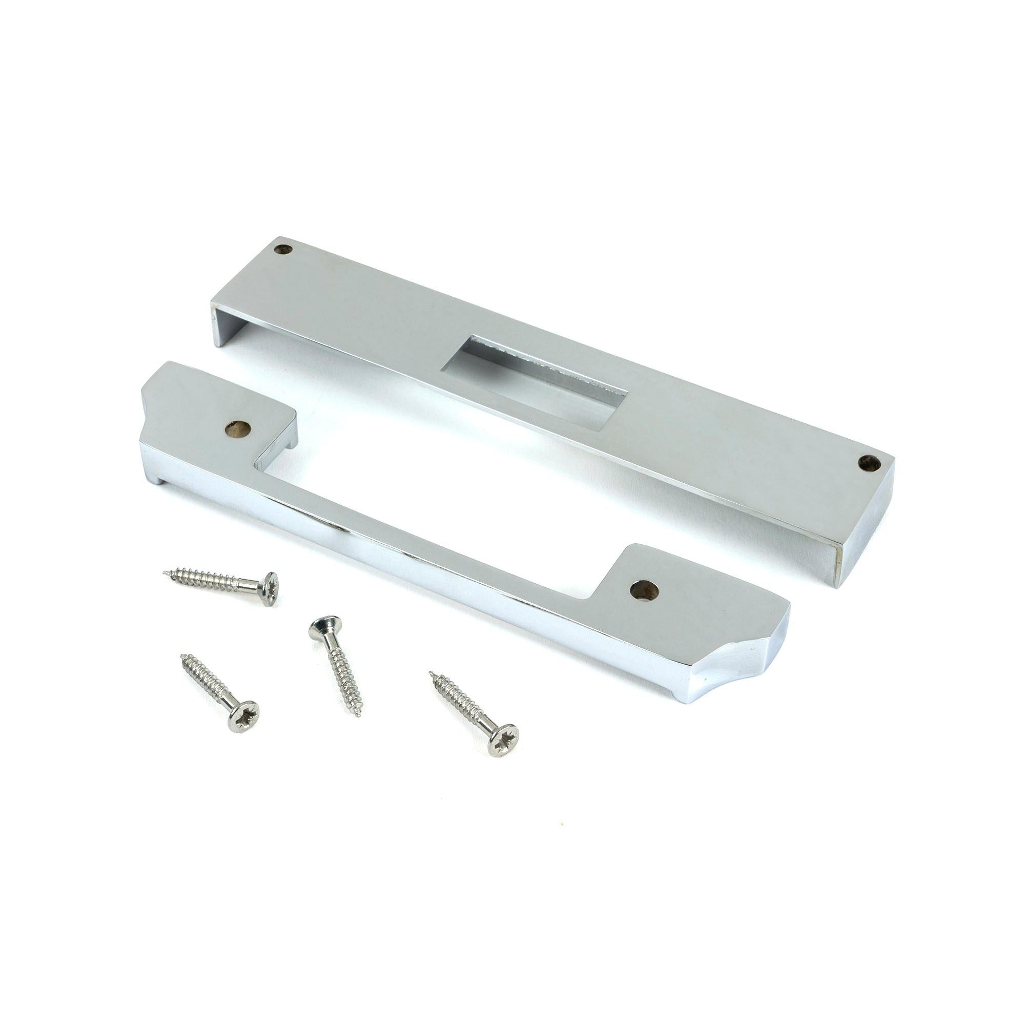 Polished SS ½" Rebate Kit for Euro Dead Lock - Deadlocks & Deadbolts - From The Anvil - Yester Home