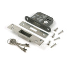 Polished SS 2½" 5 Lever BS Dead Lock - Deadlocks & Deadbolts - From The Anvil - Yester Home