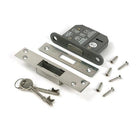 Polished SS 2½" 5 Lever BS Dead Lock KA - Deadlocks & Deadbolts - From The Anvil - Yester Home
