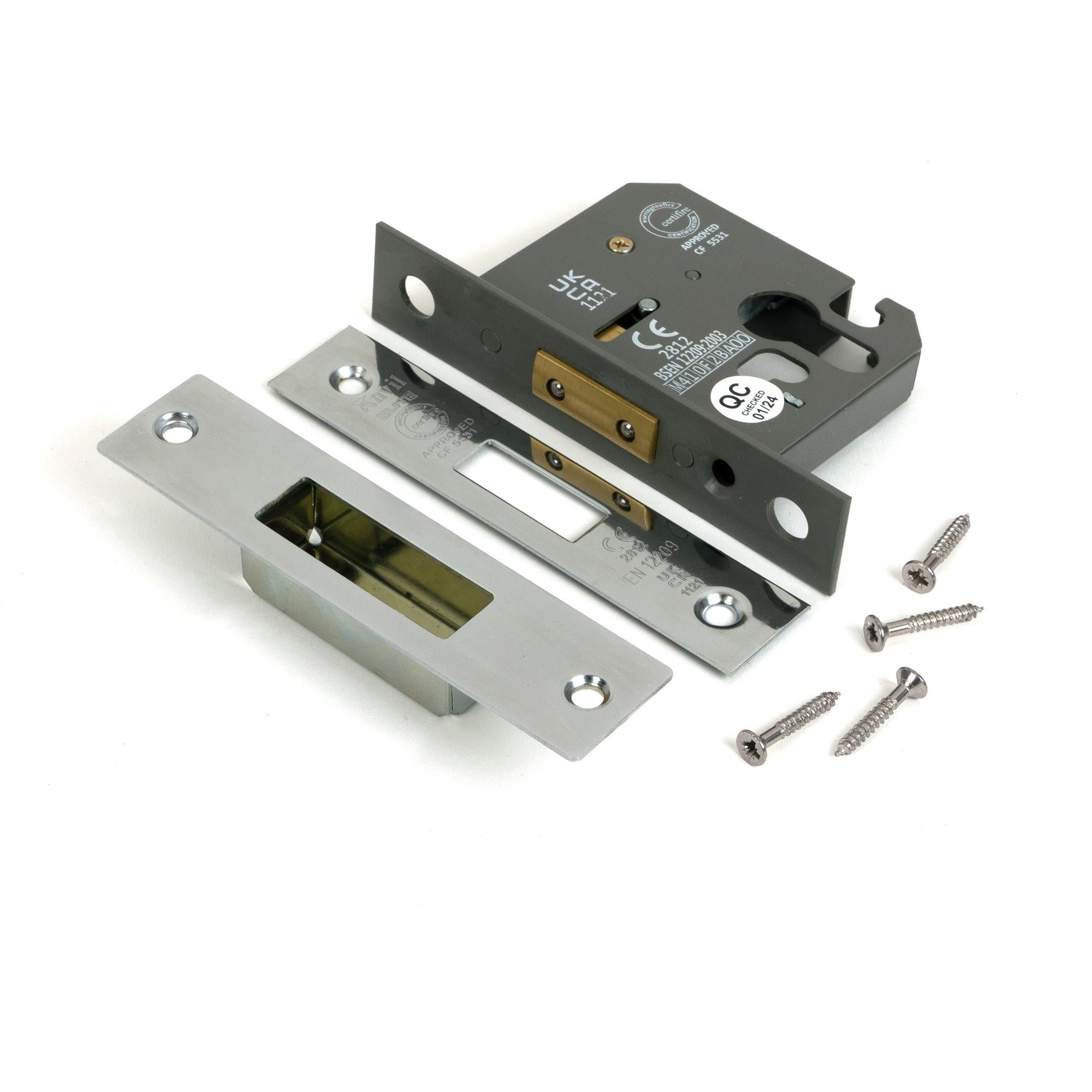 Polished SS 2½" Euro Profile Dead Lock - Deadlocks & Deadbolts - From The Anvil - Yester Home