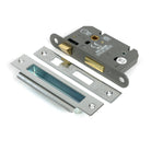 Polished SS 2½" Heavy Duty Bathroom Mortice Lock - Bathroom Locks - From The Anvil - Yester Home