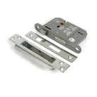 Polished SS 3" 5 Lever BS Sash Lock KA - Sash Locks - From The Anvil - Yester Home