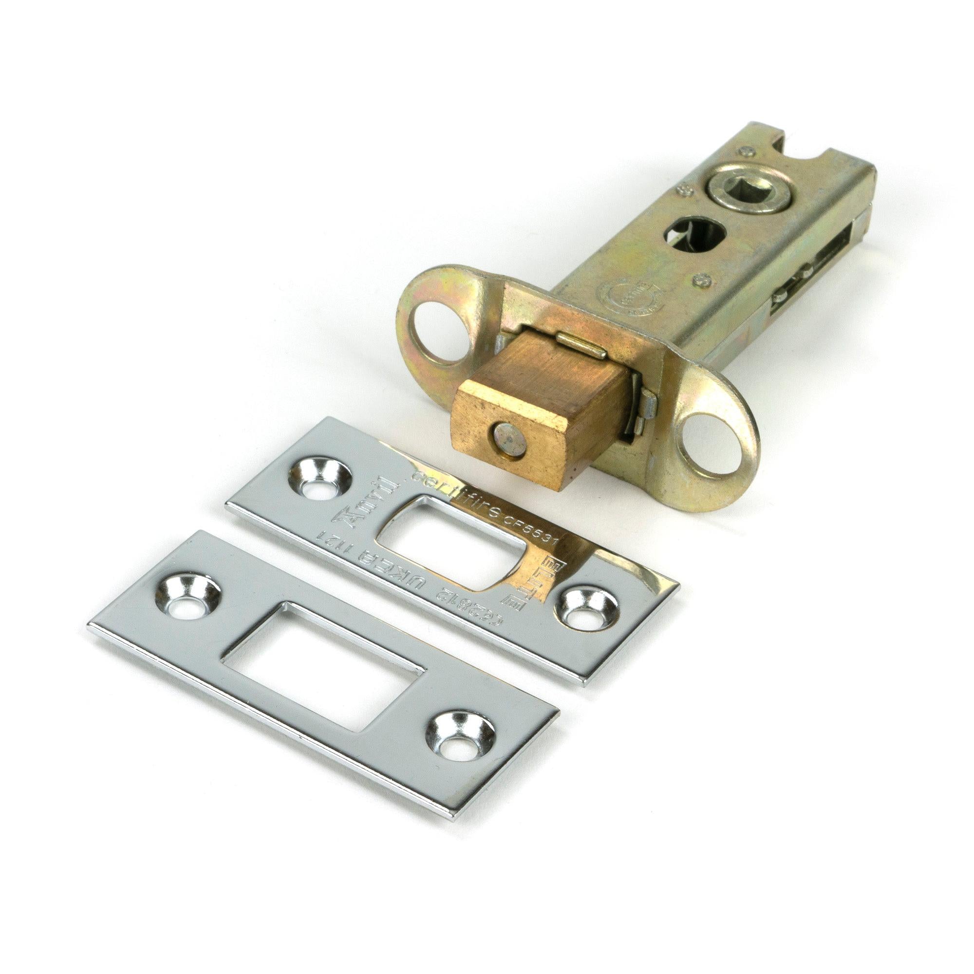 Polished SS 3" Heavy Duty Tubular Deadbolt - Deadlocks & Deadbolts - From The Anvil - Yester Home