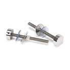 Polished SS (304) 100mm Bolt Fixings for T Bar (2) | From The Anvil - Door Pull Handles - From The Anvil - Yester Home