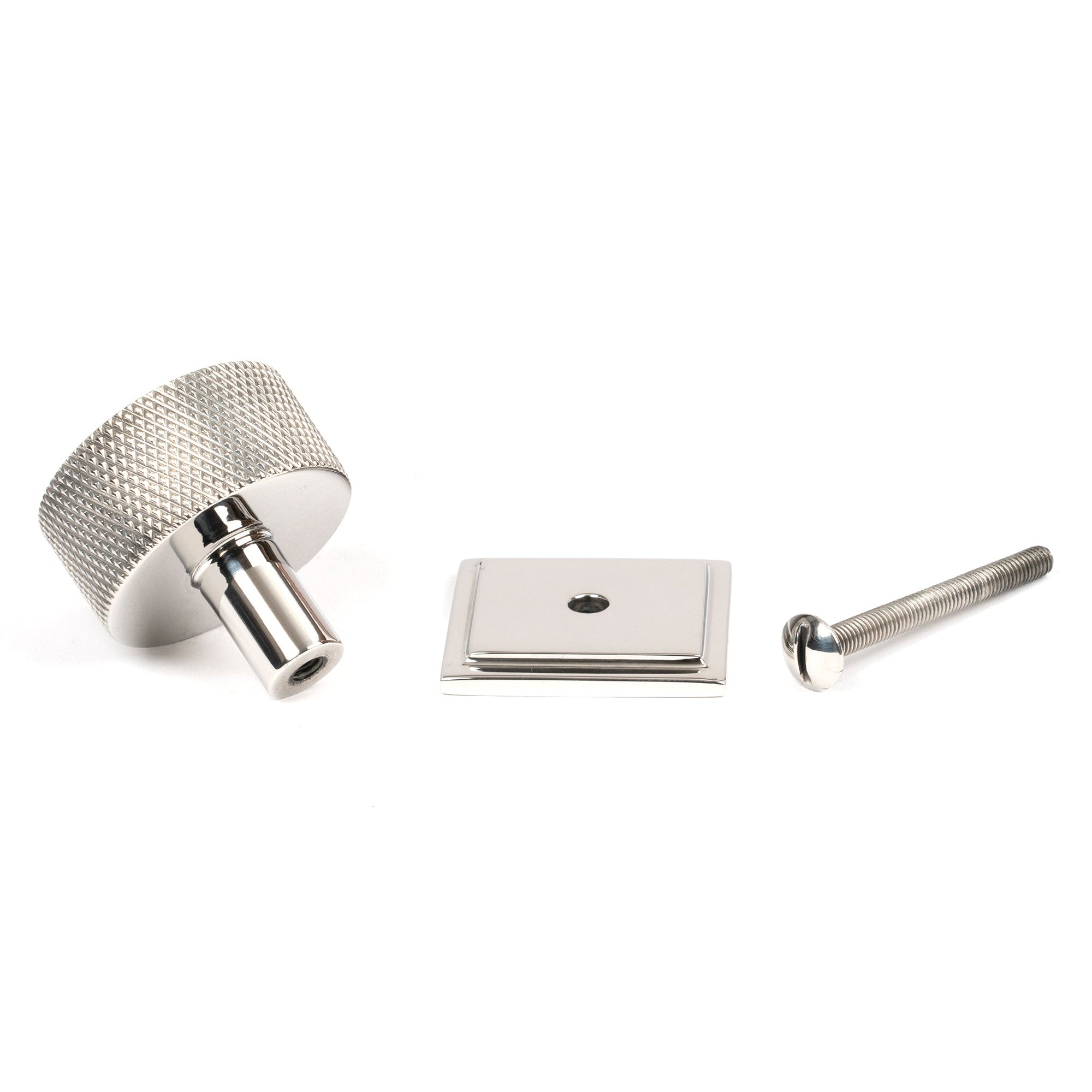 Polished SS (304) Brompton Cabinet Knob - 32mm (Square) | From The Anvil-Cabinet Knobs-Yester Home