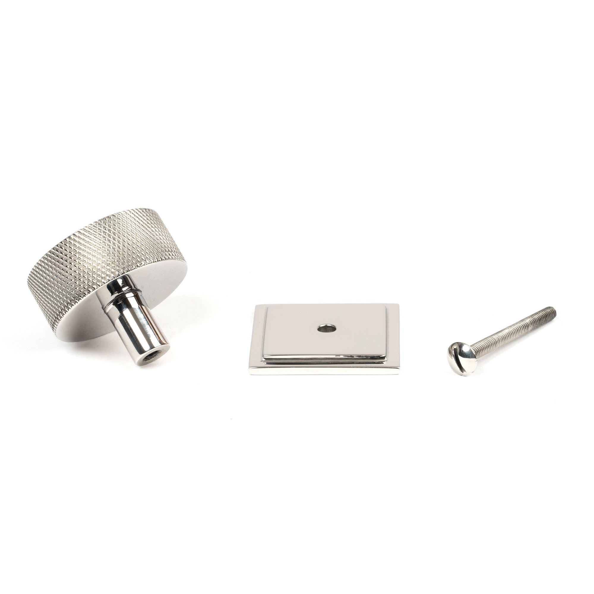 Polished SS (304) Brompton Cabinet Knob - 38mm (Square) | From The Anvil-Cabinet Knobs-Yester Home