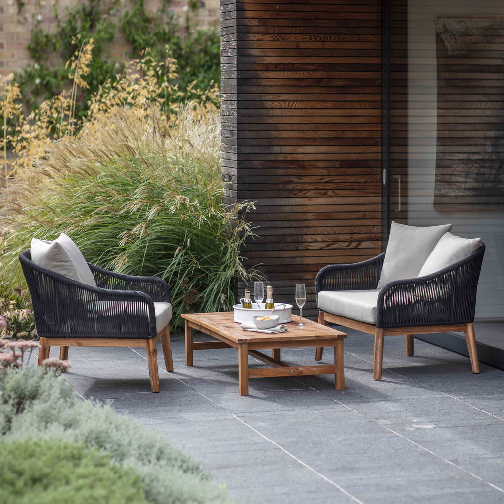 Polyrope Luccombe Armchair Set-Outdoor Sofas & Chairs-Yester Home