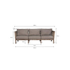 Porthallow 3 Seater Sofa - Acacia (PRE-ORDER FOR JUNE 2024)-Outdoor Sofas & Sets-Yester Home