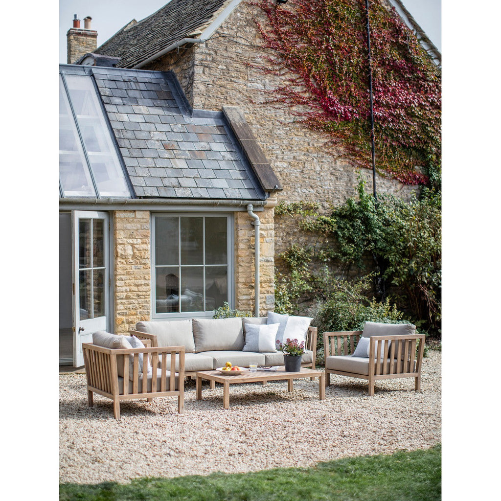 Porthallow 3 Seater Sofa Set | Natural (Pre-Order - Stock expected Early July) - Outdoor Sofas & Chairs - Garden Trading - Yester Home