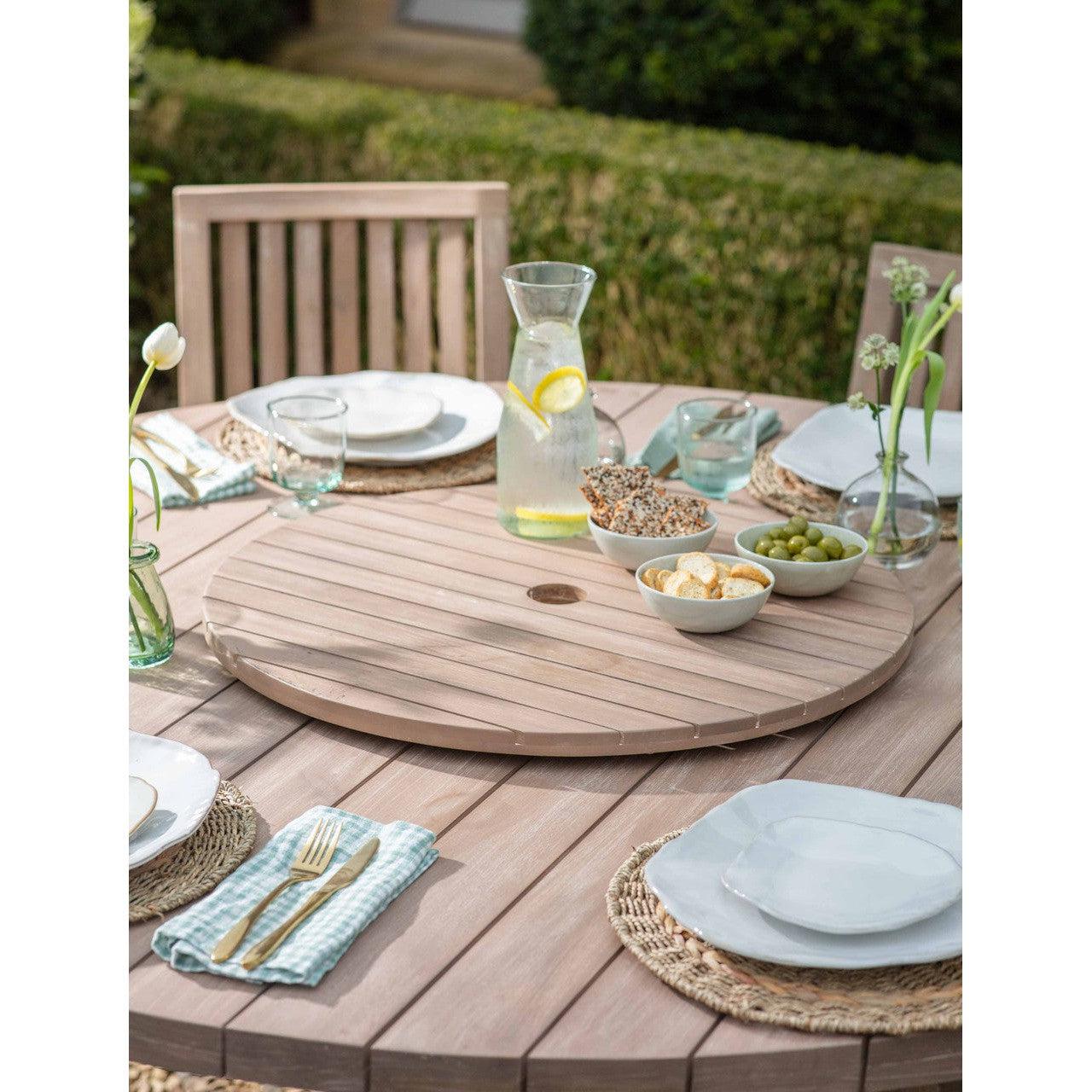 Porthallow Lazy Susan | Natural - Outdoor Dining Tables & Sets - Garden Trading - Yester Home