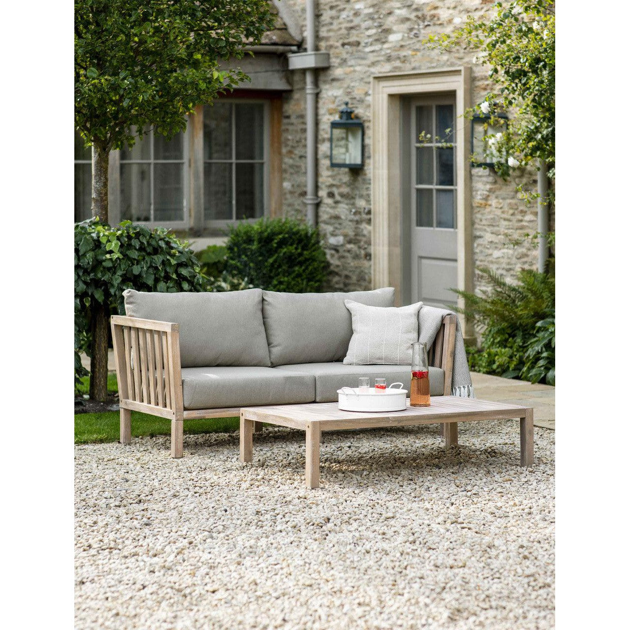 Porthallow Outdoor 2 Seater Sofa | Natural - Outdoor Sofas & Chairs - Garden Trading - Yester Home
