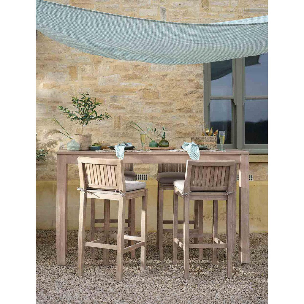Porthallow Rectangular Bar Table | Natural-Outdoor Bar Tables & Sets-Yester Home