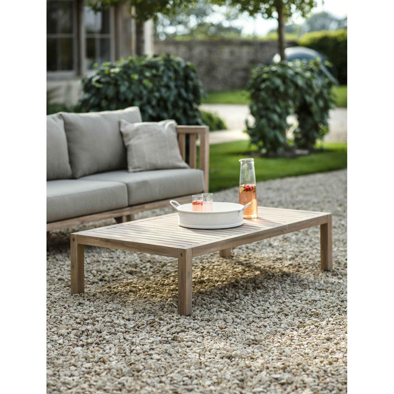 Porthallow Rectangular Coffee Table  | Natural (Pre-order - Stock expected Early June) - Outdoor Dining Tables & Sets - Garden Trading - Yester Home