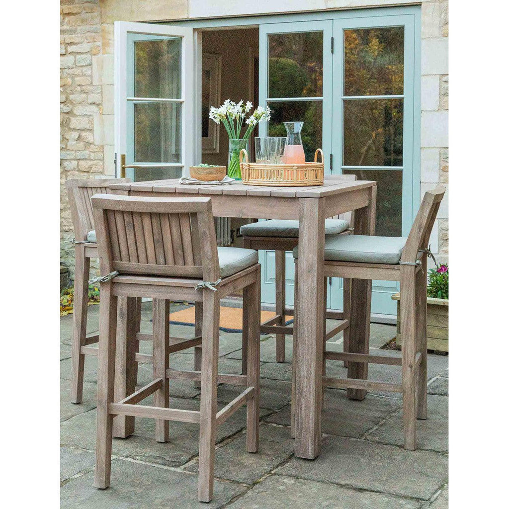 Porthallow Square Bar Table | Natural-Outdoor Bar Tables & Sets-Yester Home