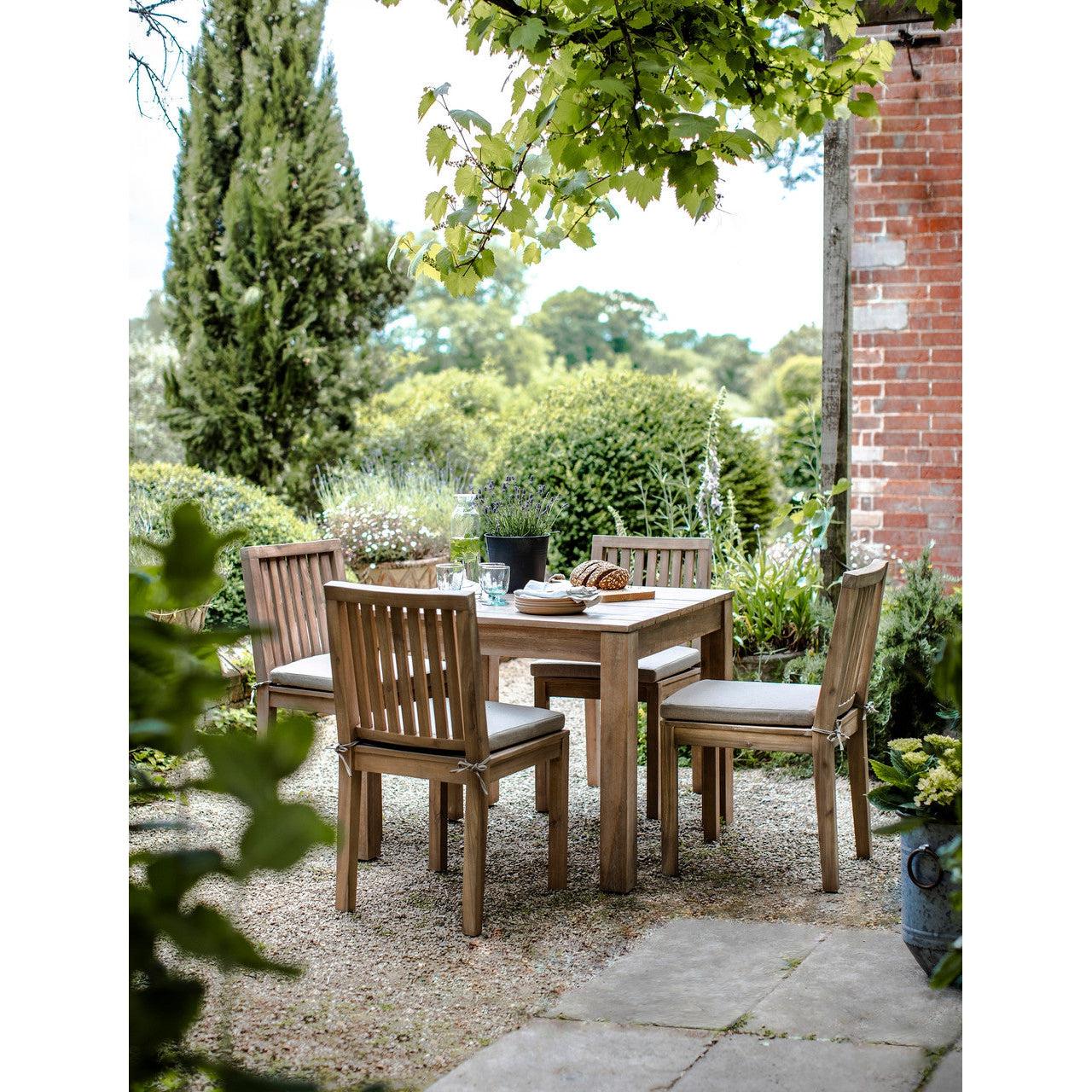 Porthallow Square Dining Table - Acacia-Outdoor Dining Tables & Sets-Yester Home
