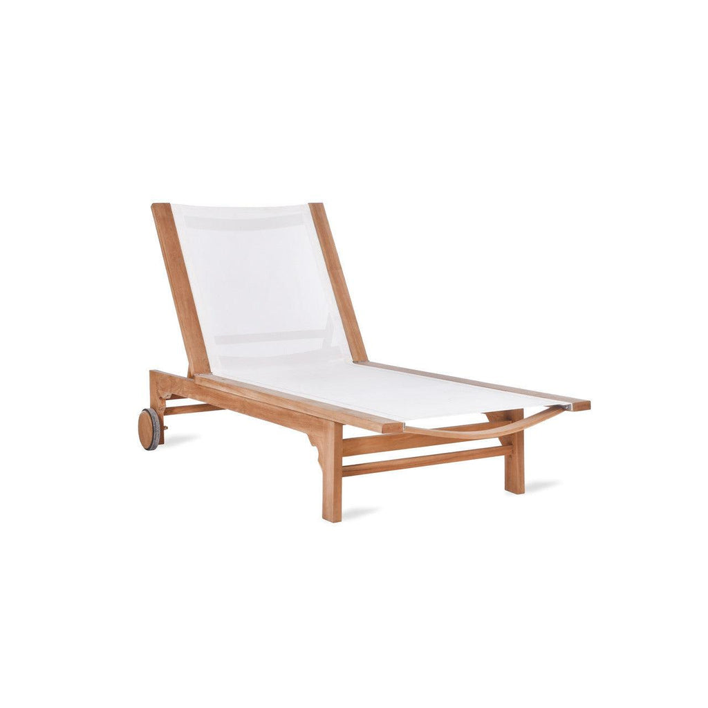 Porthmore Lounger - Teak and Textaline-Sunloungers-Yester Home