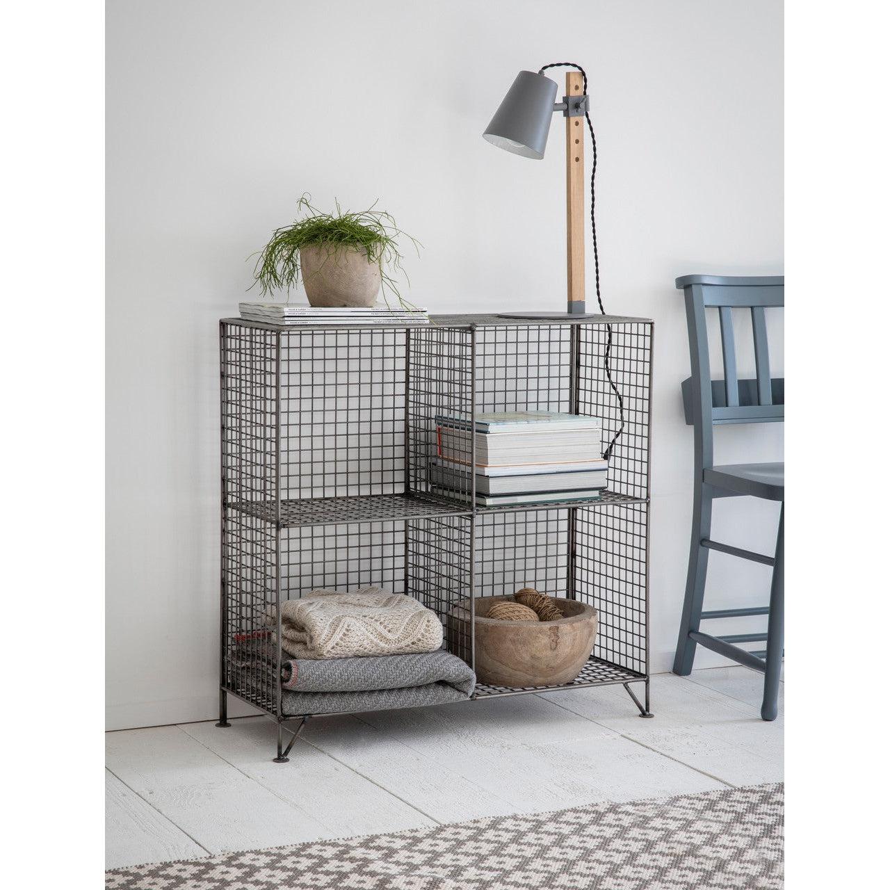 Portobello Shelving Unit, Small - Mesh-Bookcases & Shelving-Yester Home
