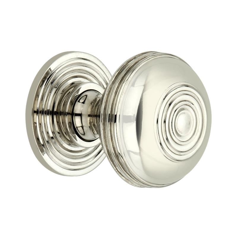 Preston Small 32mm Cupboard Knob Polished Nickel-Cupboard Knobs-Yester Home