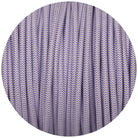 Purple & White Round Fabric Braided Cable-Fabric Cable-Yester Home