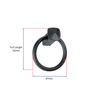 Quadrate Ring Drop Pull Matt Black-Ring Drop Pulls-Yester Home